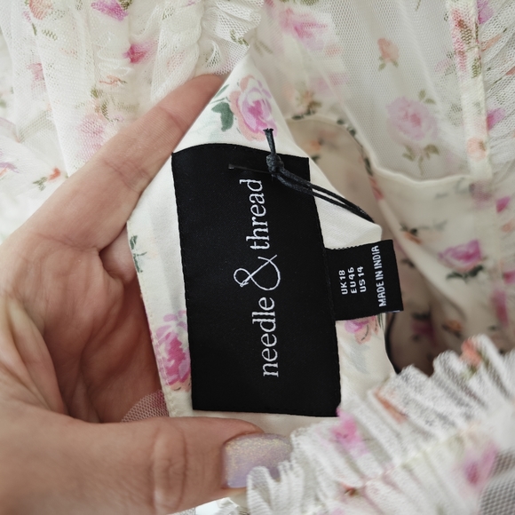 Needle & Thread Midi Floral Dress US14 - Picture 9 of 9